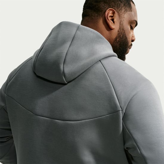 Nike Heren-hoodie met ritssluiting en chevronpatroon (Rook Grijs) - Image 5