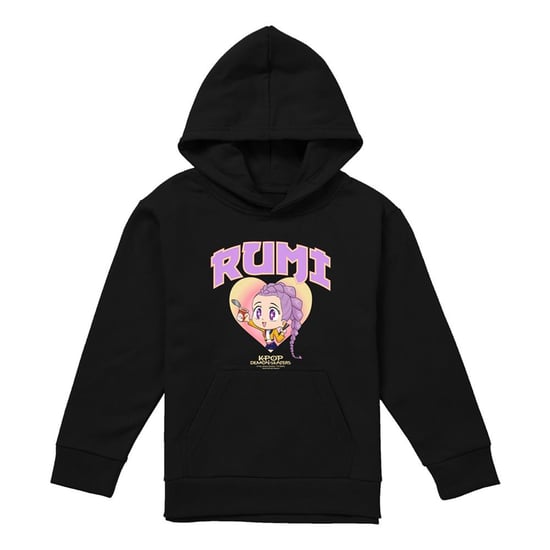 K-Pop Demon Hunters Kinderen Huntrix Rumi Collegiate Pullover Hoodie (Zwart) - Image 1