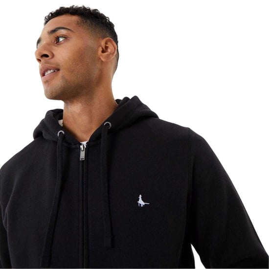 Jack Wills Heren Pinebrook hoodie met print en doorlopende ritssluiting (Zwart) - Image 4