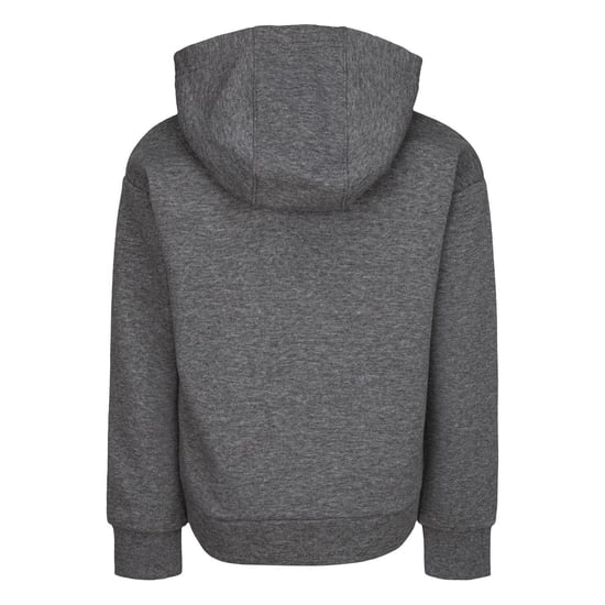 Nike Katoenen hoodie met capuchon en doorlopende rits voor kinderen, met geborduurd logo (Carbon Heather) - Image 2