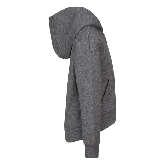 Nike Katoenen hoodie met capuchon en doorlopende rits voor kinderen, met geborduurd logo (Carbon Heather) - Image 3