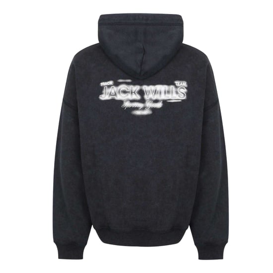 Jack Wills Hoodie met lange mouwen en opschrift voor heren (Zwart) - Image 2