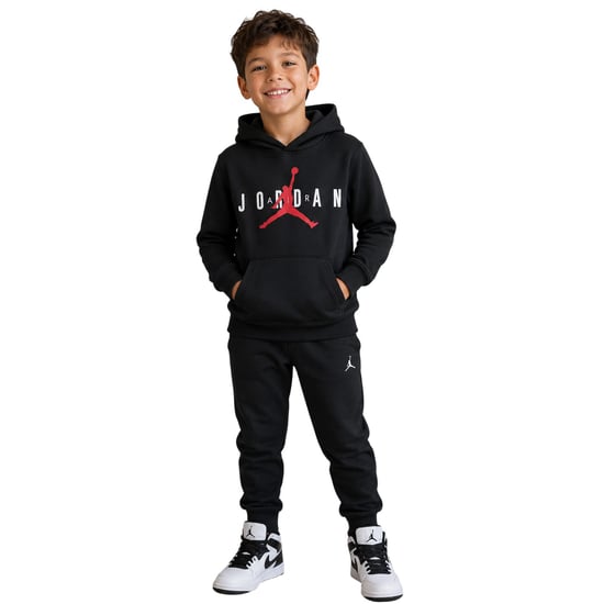 Nike Air Jordan Jumpman-hoodie met capuchon voor kinderen (Zwart) - Image 1