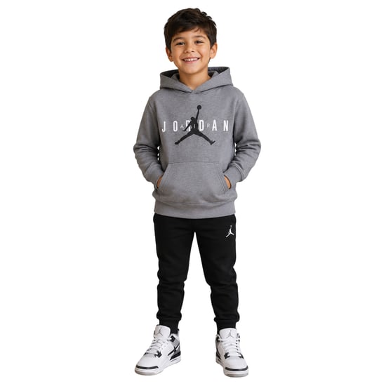 Nike Air Jordan Jumpman-hoodie met capuchon voor kinderen (Carbon Heather) - Image 1