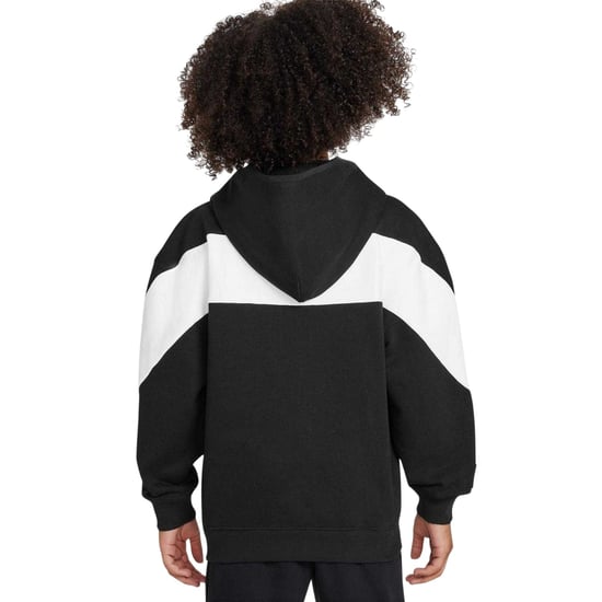 Nike Fleece-hoodie met kleurblokken voor kinderen/kleintjes (Zwart/Wit) - Image 2