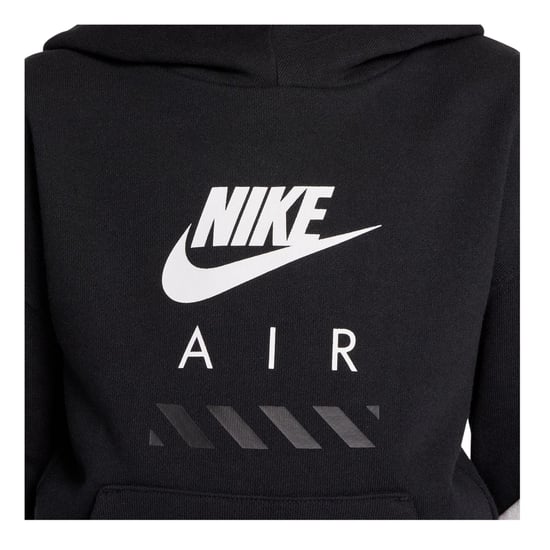 Nike Fleece-hoodie met kleurblokken voor kinderen/kleintjes (Zwart/Wit) - Image 3