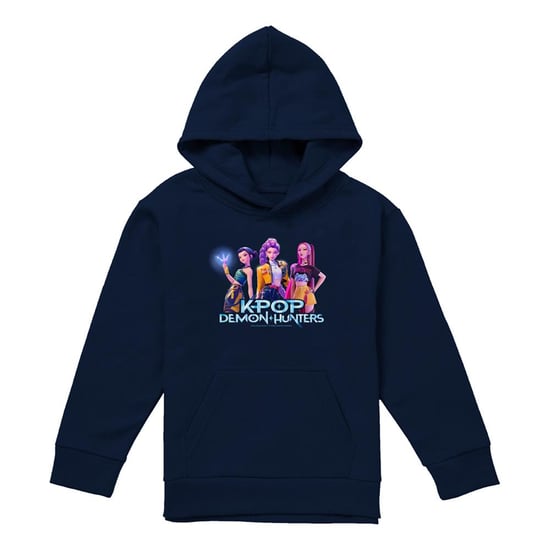 K-Pop Demon Hunters Kinderen Huntrix Groep Pullover Hoodie (Marineblauw) - Image 1