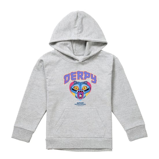 K-Pop Demon Hunters Kinderen Derpy Tiger Collegiale Pullover Hoodie (Heather Grey) - Image 1