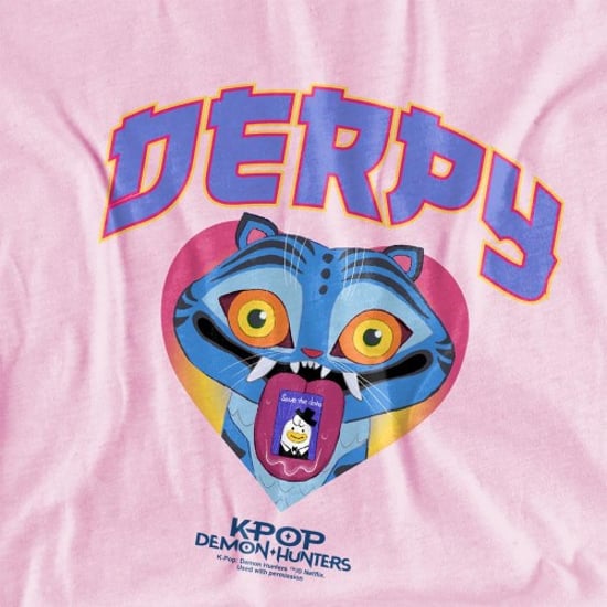 K-Pop Demon Hunters Kinderen Derpy Tiger Collegiale Pullover Hoodie (Heather Grey) - Image 3
