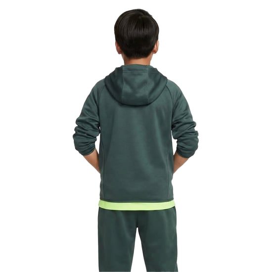 Nike Therma Fit-hoodie met lange mouwen en doorlopende rits voor kinderen (Vintage groen) - Image 3