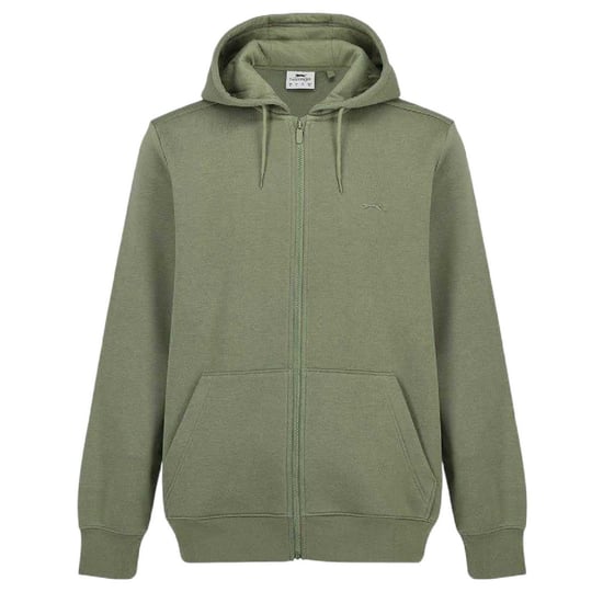 Slazenger Heren Polycotton Full Zip Hoodie (Khaki) - Image 1