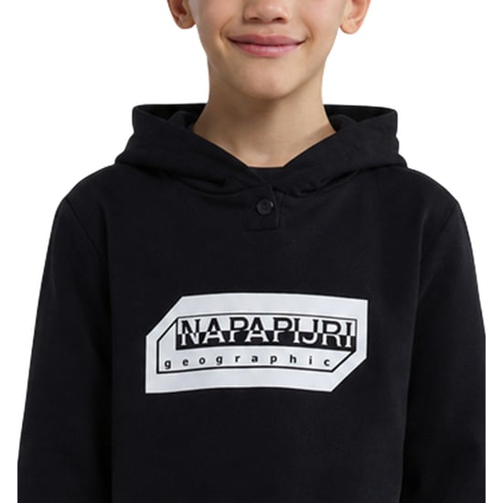 Napapijri Kitik-hoodie met trekkoord voor kinderen (Zwart) - Image 4