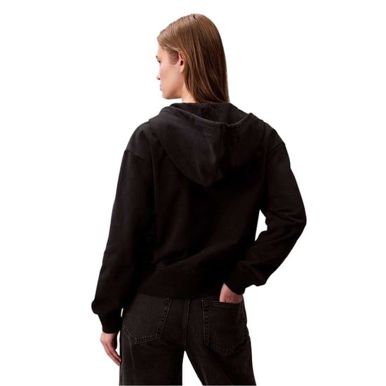 Calvin Klein Dames/Dames Full Zip Hoodie (Zwart) - Image 3