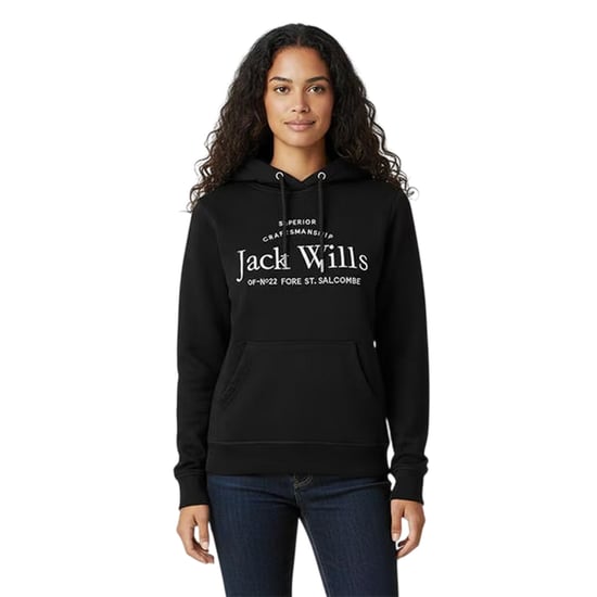 Jack Wills Hoodie met grafisch logo voor dames (Zwart) - Image 4