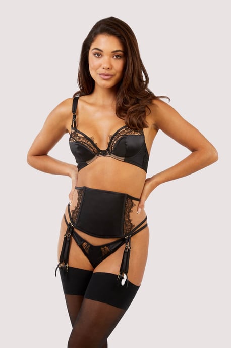 Playful Promises Wren Illusion Mesh And Satin Waspie - Image 5
