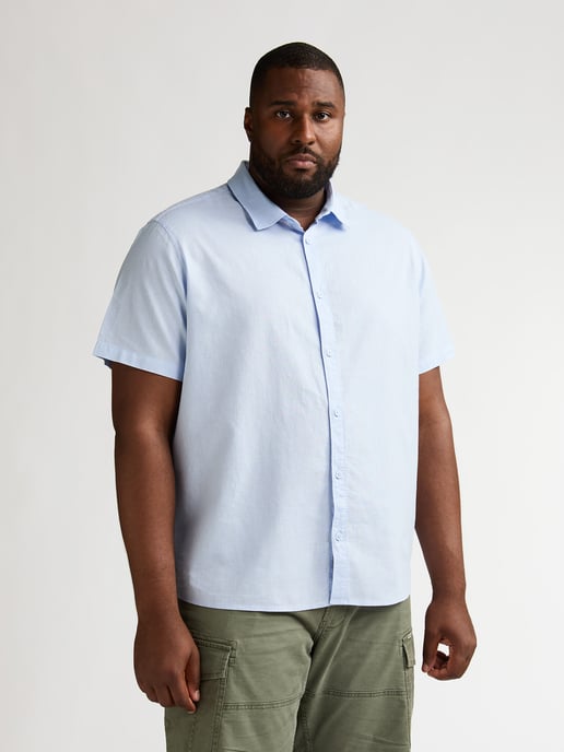 Petrol Industries - Heren Plus Size Effen overhemd met korte mouwen Baja1000 - Blauw - Image 3