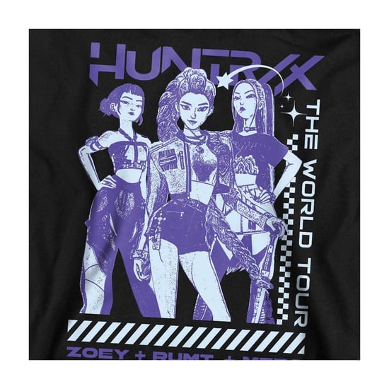 K-Pop Demon Hunters Unisex Volwassenen Huntrix Wereldtour Geposte Sweatshirt (Zwart) - Image 3