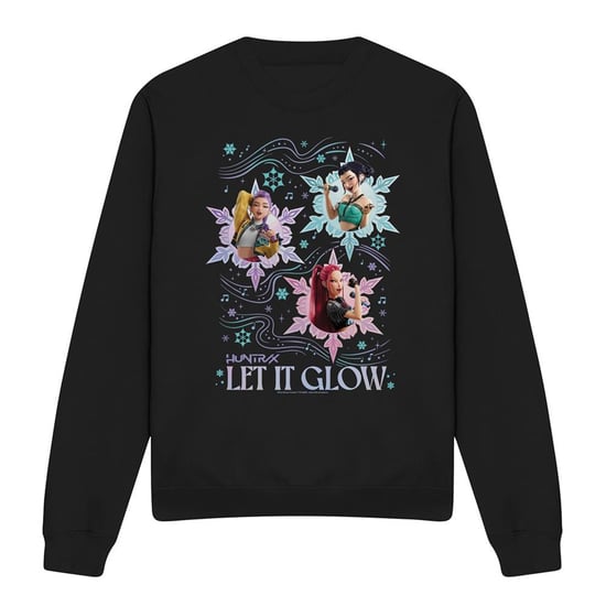 K-Pop Demon Hunters Unisex Huntrix ‘Let It Glow’ kerstsweatshirt voor volwassenen (Zwart) - Image 1