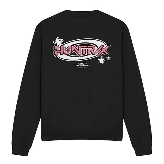 K-Pop Demon Hunters Unisex Volwassenen Huntrix Cirkel Logo Sweatshirt (Zwart) - Image 1