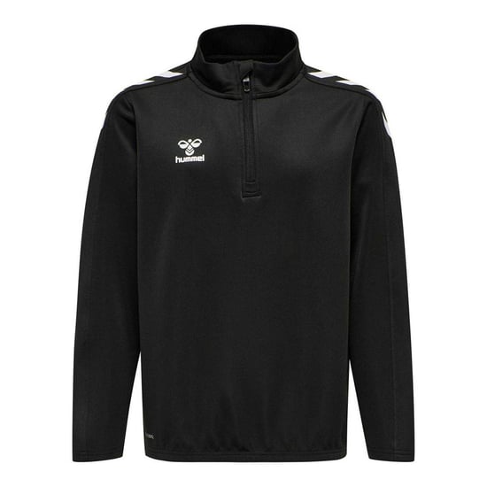 Hummel Heren Core XK polyester sweatshirt met halve ritssluiting (Zwart) - Image 1