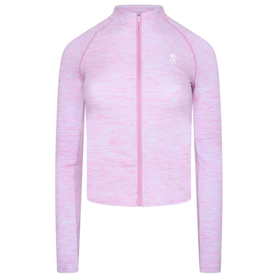 Gym King Damesjas met raglanmouwen, gemêleerd, met doorlopende ritssluiting (Roze Mergel) - Image 2