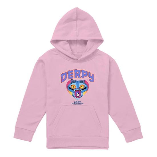 K-Pop Demon Hunters Kinderen Derpy Tiger College Pullover Hoodie (Licht Roze) - Image 1