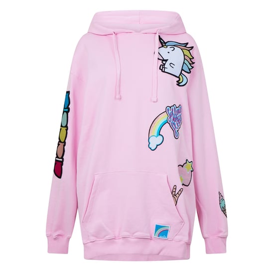 Diadora Hoodie met trekkoord en eenhoornmotief voor meisjes (Roze) - Image 1