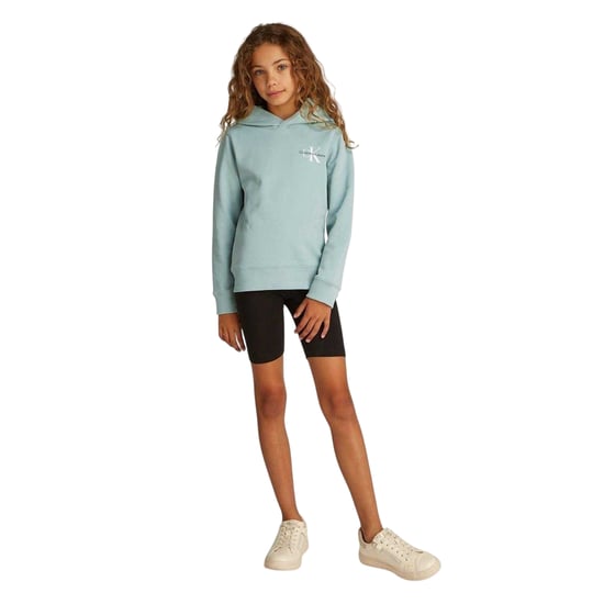 Calvin Klein Katoenen hoodie met capuchon voor kinderen (Groen) - Image 1