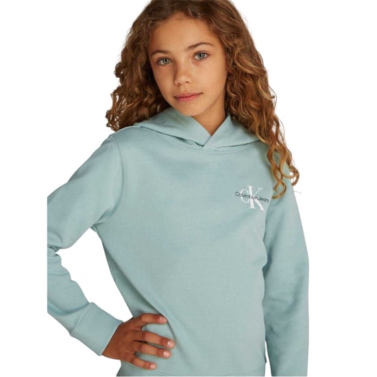 Calvin Klein Katoenen hoodie met capuchon voor kinderen (Groen) - Image 4