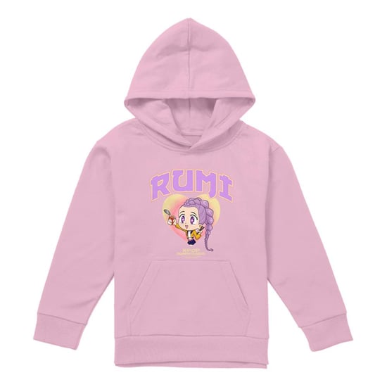 K-Pop Demon Hunters Kinderen Huntrix Rumi Collegiale Pullover Hoodie (Lichtroze) - Image 1