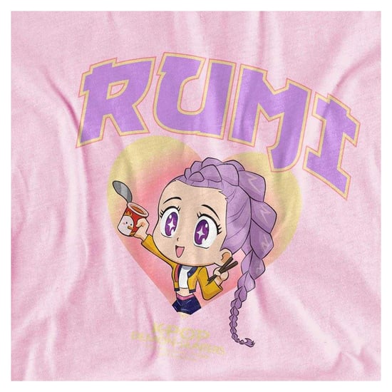 K-Pop Demon Hunters Kinderen Huntrix Rumi Collegiale Pullover Hoodie (Lichtroze) - Image 3
