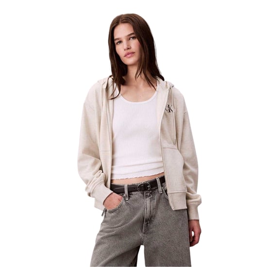 Calvin Klein Dames/Dames Full Zip Hoodie (Vanille Heide) - Image 1