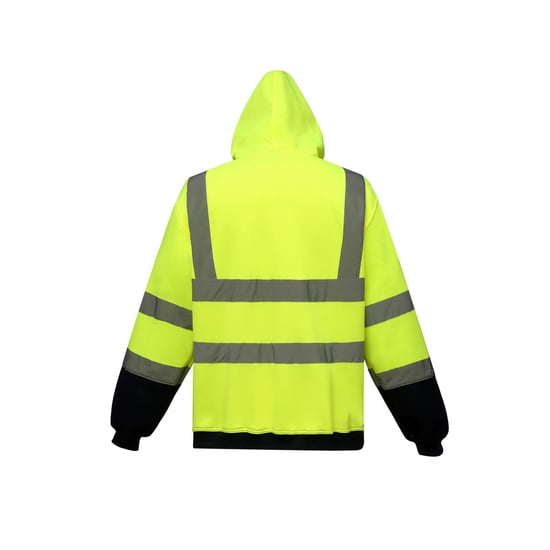 Yoko Heren Hi-Vis Full Zip Hoodie (Geel/Zwaar) - Image 2