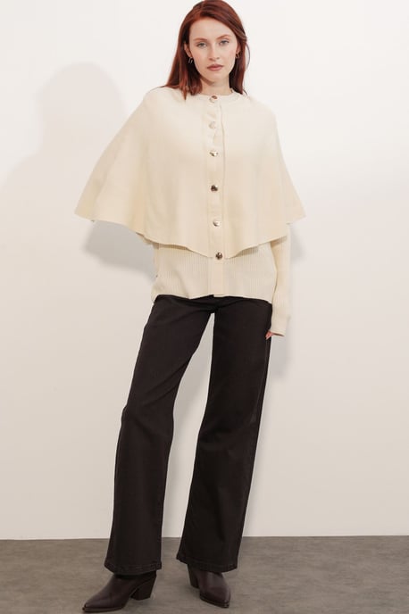 Geribbelde Textuur Lange Mouwen Knopen Cardigan - Image 2