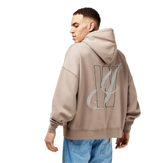Jack Wills Herenhoodie met verlaagde schouders, relaxte pasvorm en trekkoord (Maansteen) - Image 3
