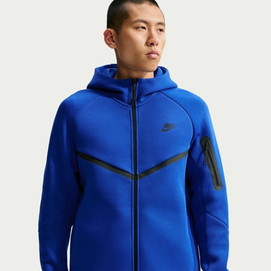 Nike Heren-hoodie met ritssluiting en chevronpatroon (Retro Koninklijk) - Image 1