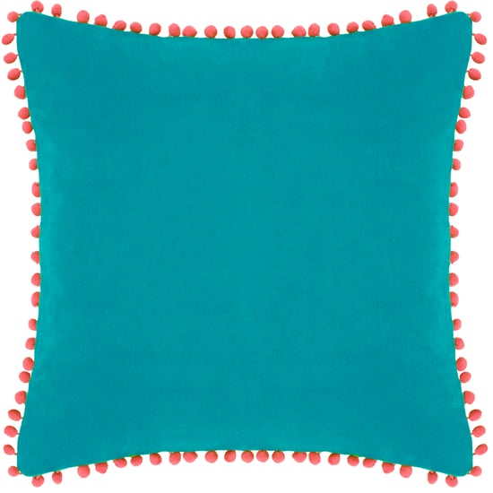 Velvet Pompom 45X45 Pcu Teal/Cor - Image 2