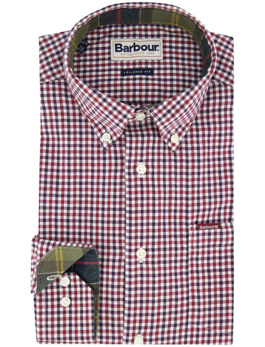 Barbour overhemd rood geruit katoen slim fit - Image 2