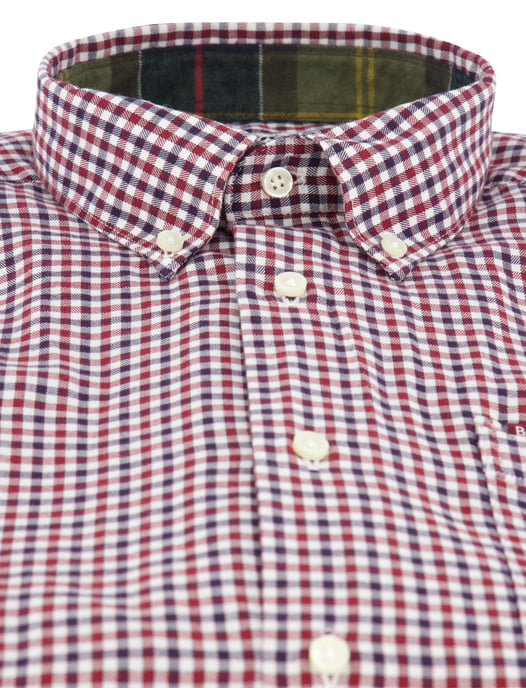 Barbour overhemd rood geruit katoen slim fit - Image 3