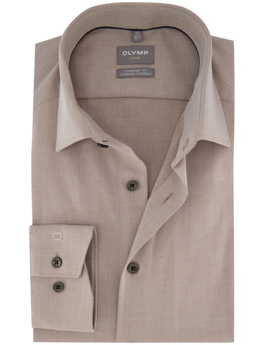 business overhemd Olymp Luxor Comfort Fit bruin - Image 1