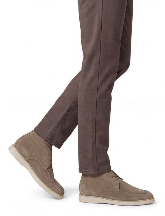 instappers hoog Giorgio suede met witte zool beige - Image 2