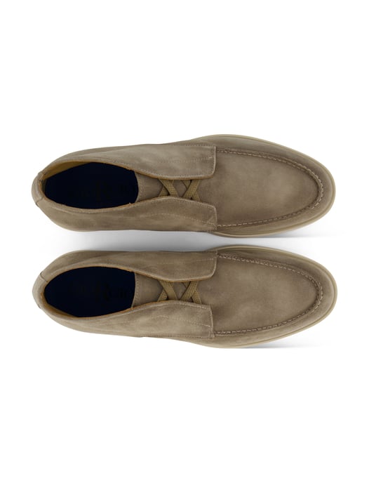 instappers hoog Giorgio suede met witte zool beige - Image 4