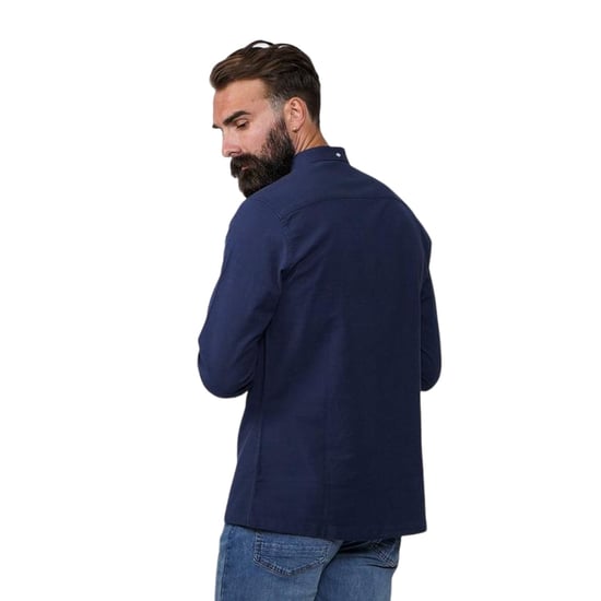 Firetrap Heren Basic Oxford-overhemd van katoen met knoopsluiting (Marine) - Image 2