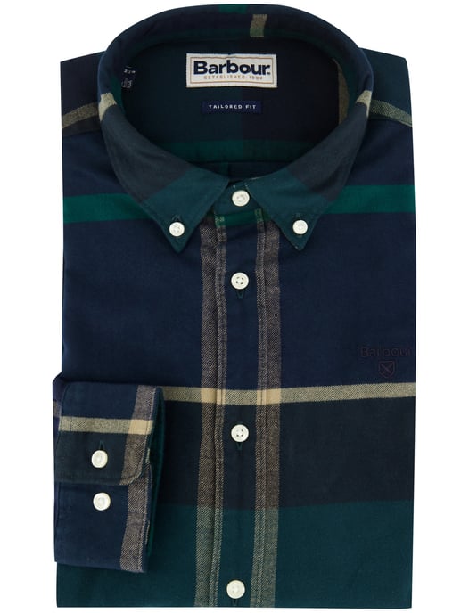 Katoenen overhemd barbour groen geprint slim fit - Image 2