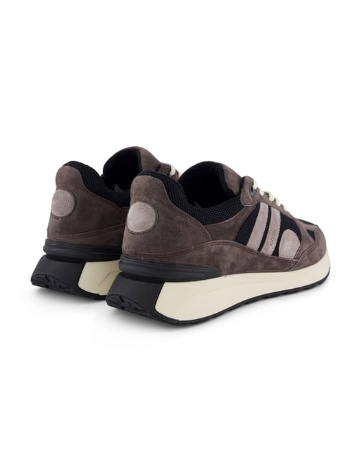 Blackstone bruin zwart effen sneakers suede - Image 3