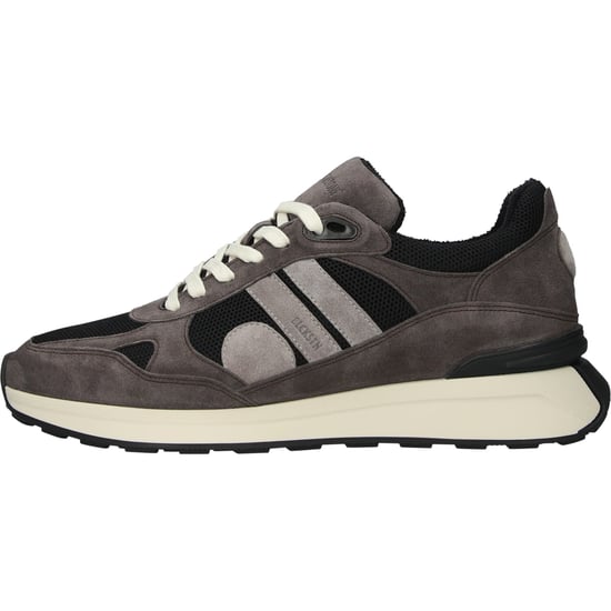 Blackstone bruin zwart effen sneakers suede - Image 5