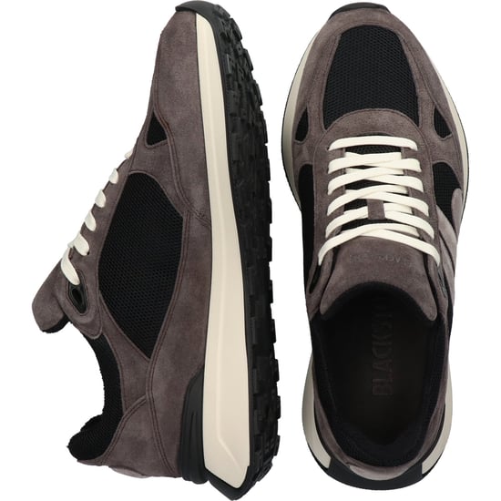 Blackstone bruin zwart effen sneakers suede - Image 6