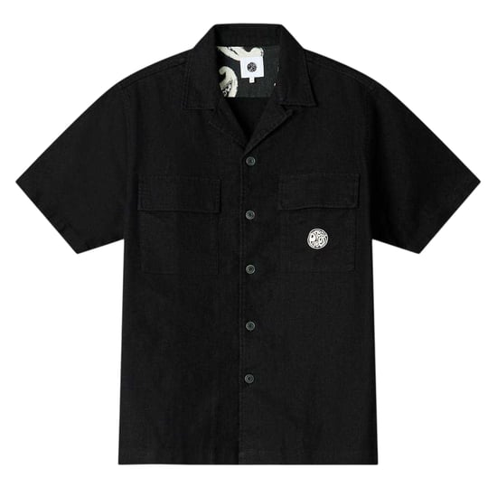 Pretty Green Heren Regular Overhemd met Korte Mouwen (Zwart) - Image 2