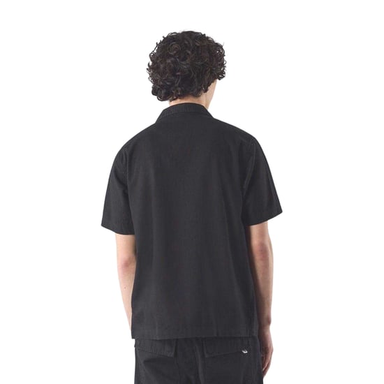 Pretty Green Heren Regular Overhemd met Korte Mouwen (Zwart) - Image 3