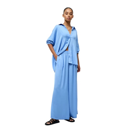 French Connection Dames-shirt met aflopende schouders van Damasco (Korenbloem blauw) - Image 1
